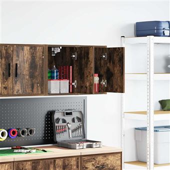 Armários de parede para garagem vidaXL |  2 Peças | derivados de madeira - 1