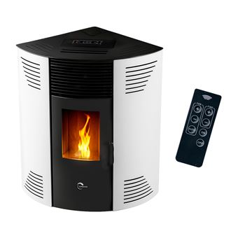 Salamandra a Pellets de Canto Sannover Iseos | 12,2 kW | Branco - 1