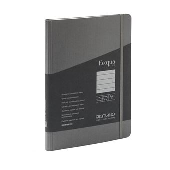 Bloco A5 Fabriano Ecoqua Plus Pautado Espiral Oculta  | 70 Folhas | 90G com Elastico Antracite F19042101 - 1