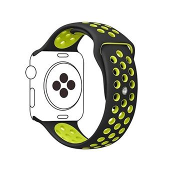 Bracelete de Silicone Gift4Me para Apple Watch Series 9 - 41mm - Preto / Verde - 1