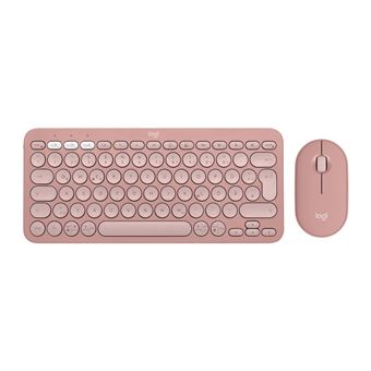 Teclado Wireless + Rato Logitech 920-012205 | Idioma: Alemão | Rosa - 1