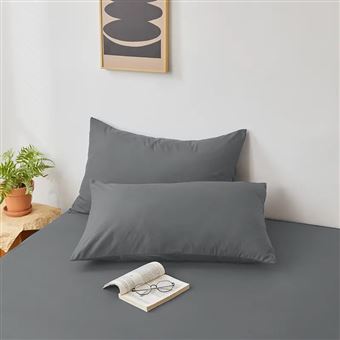 Capa de Almofada com Fecho BOD HOME | Cinza Escuro | 50x70cm - 1