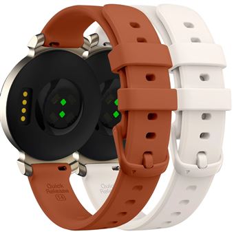 Pack Antiimpacto 2x Bracelete em Silicone Líquido para Garmin Lily 2 / Lily 2 Classic | Castanho e luz das estrelas - 1