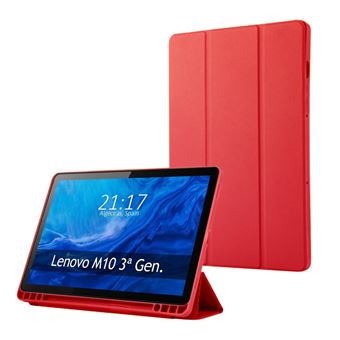Capa TUMUNDOSMARTPHONE Smart Flip para Lenovo Tab M10 (3ª geração) 10.1 | Vermelho - 1
