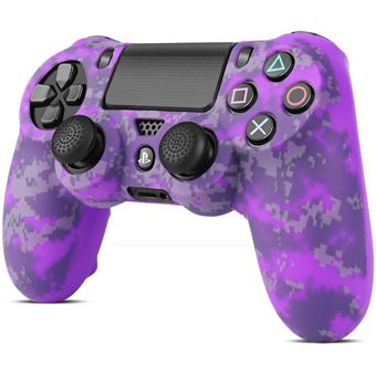 Capa HSMY Silicone Anti-Queda para Comando PS4/Slim/Pro - Roxo - 1