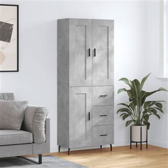 Armário Alto vidaXL | 69,5x34x180 cm | Derivados de madeira cinza cimento - 1