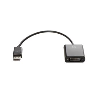 Adaptador de Cabo de Vídeo HP Adaptador DisplayPort para DVI-D HP | Preto - 1