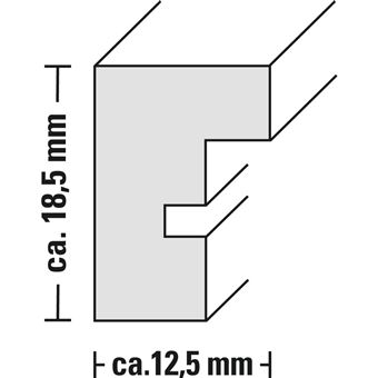 Moldura Hama Waves | Cinzento - 1