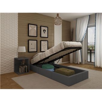 Cama Sommier Individual Ideia Home Design | 200x90 cm | Cinza - 1
