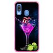 Capa Hapdey para Samsung Galaxy A40 2019 Design Cocktail de Dados e Limão em Silicone Flexível e TPU Cor-de-Rosa