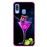 Capa Hapdey para Samsung Galaxy A40 2019 Design Cocktail de Dados e Limão em Silicone Flexível e TPU Cor-de-Rosa_0