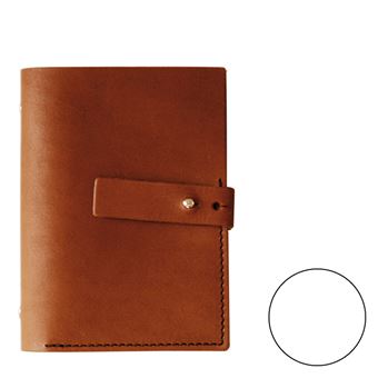 Agenda em Pele Makro Paper - Castanho Escuro Liso - 1