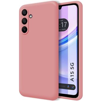 Capa Tumundosmartphone de silicone líquido ultramacio para Samsung Galaxy A15 4G / 5G rosa - 1
