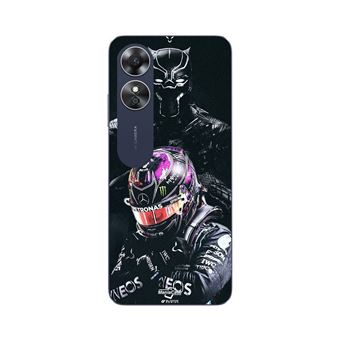 Capa Maniacase para Oppo A17 | Lewis Hamilton Pantera Negra - 1
