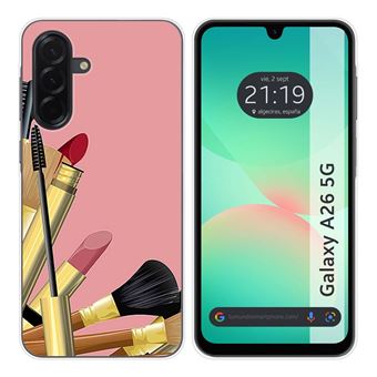 Capa TUMUNDOSMARTPHONE de Silicone para Samsung Galaxy A26 5G Pincéis Desenhos Design - 1