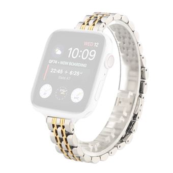 Bracelete de metal Magunivers Silver/Gold para Apple Watch Series 6/SE/5/4 40mm/Series 3/2/1 38mm - 1