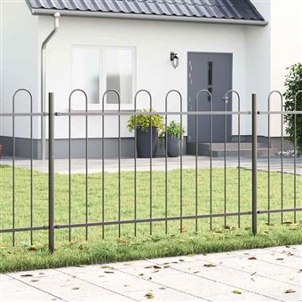 Cerca para Jardim vidaXL | 7 Peças | Cinzento 11,9 x 0,8 m - 1