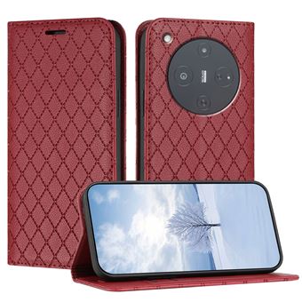 Capa ZURSANA para ZTE Nubia P9 Pro 5G | Pele PU | Suporte para Cartões | Aba de Proteção | Vermelho - 1