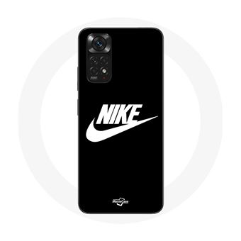 Capa Maniacase para Xiaomiredmi Note 11 4G Nike Logotipo Branco Fundo Preto - 1