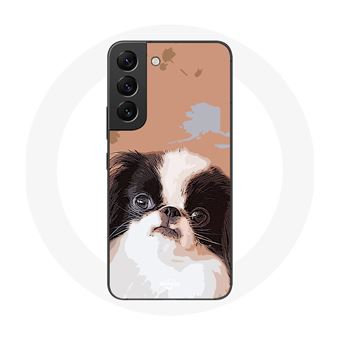 Capa Maniacase para Samsung Galaxy S22 Spaniel Japonês Preto E Branco Raça de Cãos - 1