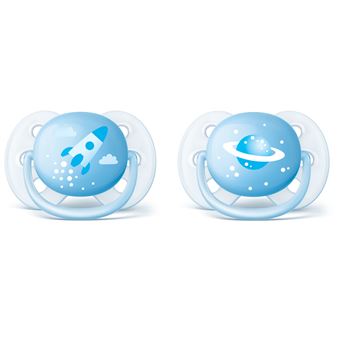 Chupeta para bebé philips avent scf222/20 ultra soft pacifier ortodontia azul