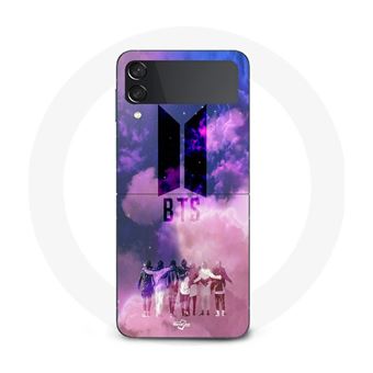 Capa Maniacase para Samsung Galaxy Z Flip4 Bts Kpop Music Group Logo - 1