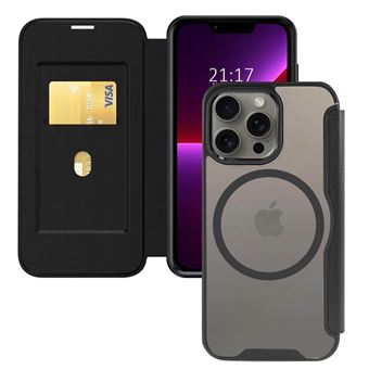 Capa TUMUNDOSMARTPHONE flip magnética híbrida para iPhone 14 Pro Max (6.7) preta - 1