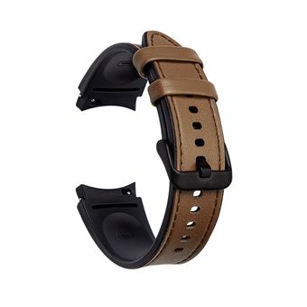 Pulseira PU 20 mm Ajustável Castanho Magunivers para Samsung Galaxy Watch4 44mm 40mm - 1