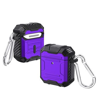 Capa e TPU à prova de choque com chaveiro, roxo Magunivers para AirPods with Charging Case (2016)/(2019)/AirPods with Wireless Charging Case (2019) - 1
