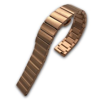 Bracelete Universal em Aço Inoxidável DAM para Relógios de 20 mm | Sistema de Liberação Rápida para Facilitar a Troca - ouro rosa - 1