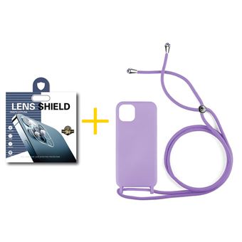 Pack 1 x Película de Câmara + Capa skyhe Apple iPhone 11 Pro Max Gel Rope - Lilás - 1