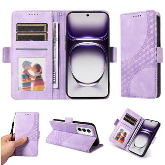 Capa FLOODKING para OPPO Reno 12 Pro 5G | Design Acolchoado | Couro PU Premium | Roxo - 1