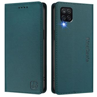 Capa Carteira Magnética ZURSANA para Samsung Galaxy M12/A12 com Porta-Cartões | Couro PU | Bloqueio RFID | Verde-escuro - 1