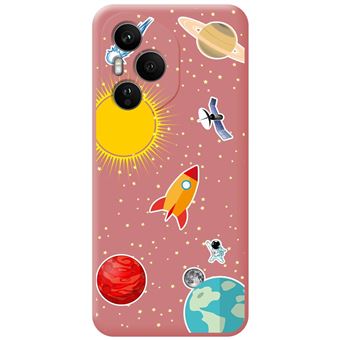 Capa Tumundosmartphone de Silicone Líquido rosa para Honor 400 Pro 5G - Desenhos de design espacial - 1