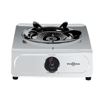 Fogareiro Vitrokitchen 160IB | Gás Butano/Propano | 37 cm | 1 Zona | Aço inoxidável - 1