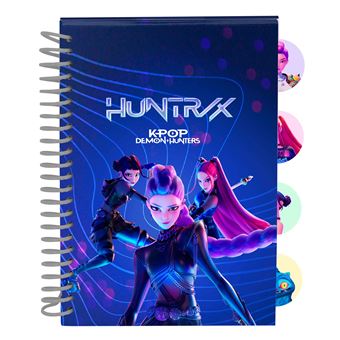 Caderno A5 Espiral com Separadores K-Pop Demon Hunters | Pautado | 80 Folhas - 1