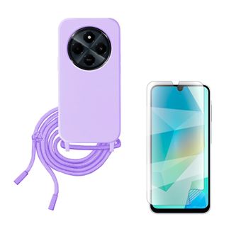 Capa Silicone Hands-Free + Película ClearGel CapaSmart para Samsung Galaxy A16 | Roxo - 1