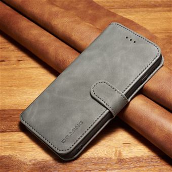 Capa PU estilo retro cinzento para Apple iPhone 8 Plus/7 Plus