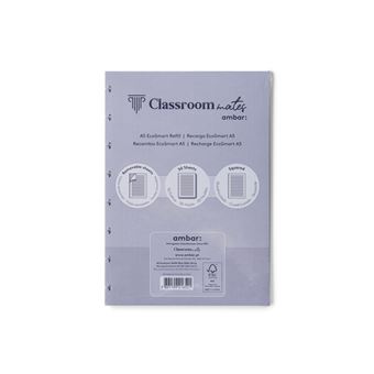 Recarga EcoSmart Ambar ClassroomMates | A5 | 50 Folhas | 100G | Quadriculado - 1
