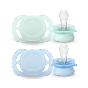 Chupeta Clássica para Bebé Philips AVENT Chupeta SCF075/12 ultra start | Azul, Verde - 1