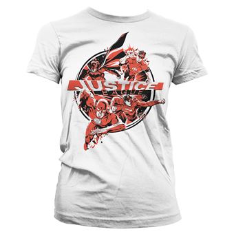 T-shirt para Mulher Justice League Heroes | Branco | M