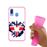 Capa Hapdey para Samsung Galaxy A40 2019 Design Bandeira do Reino Unido em Forma de Coração em Silicone Flexível e TPU Cor-de-Rosa_3
