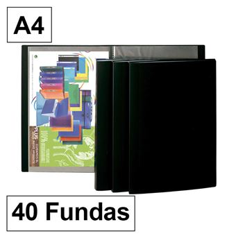 Portfolio Plus A4 40 Folhas - Preto - 1