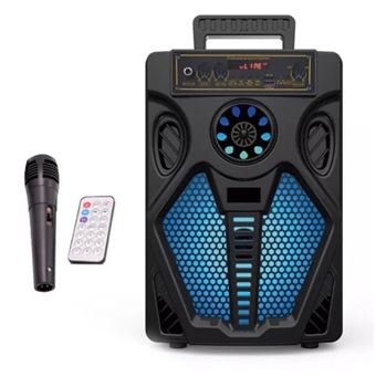 Coluna Wireless Portátil com Luz LED KIMISO QS-7807 | 8W - Preto - 1