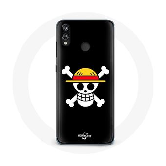 Capa Maniacase para Huawei P20 Lite One Piece Manga Crânio Fundo Preto - 1