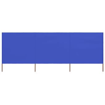 Para-vento vidaXL com 3 painéis em tecido 400x120 cm azul-ciano - 1