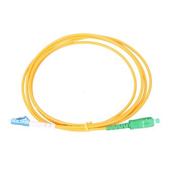 Cabo de Fibra Ótica Extralink Patchcord LC/UPC-SC/APC Monomodo, Simplex, 3mm, 2m | Amarelo - 1