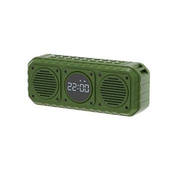 Coluna Wireless Newmine K223 | 52mm | AUX | TF | USB | 4000mAh | Type-C | 12h | Bluetooth5.0 | 10W | Verde - 1
