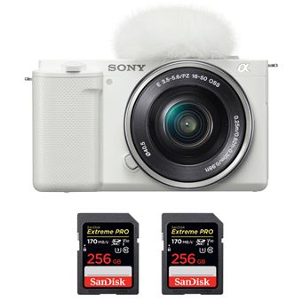 Sony ZV-E10 + 16-50mm Branco + 2 SanDisk 256GB Extreme PRO UHS-I 170 MB/s + PDF 15 Técnicas para Melhorar as suas Fotografias - 1