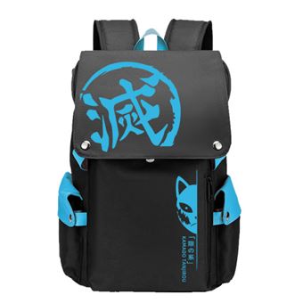 Mochila Infantil Good Deal Demon Slayer 01 | 34 x 21 x 48 cm - Preto/Azul - 1
